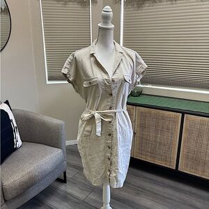 OLD NAVY • Cream Utility Dress